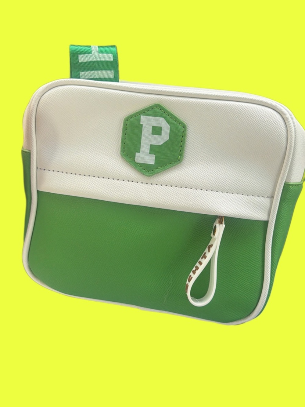 PARCHITA CROSSOVER BAG 
Green & White Men’s & Woman with 'P' (Parchita)
